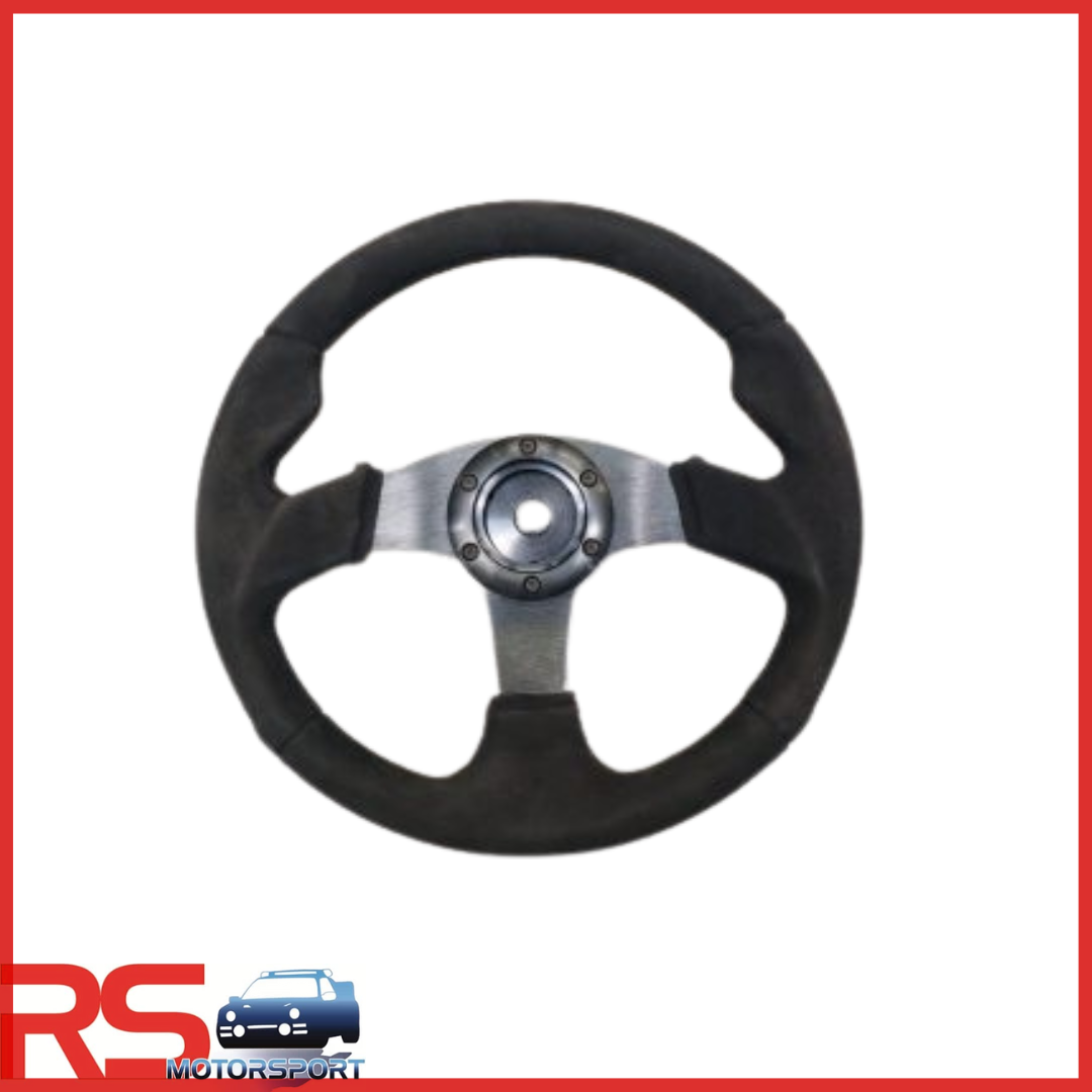 Rally Replica black suede 3-spoke steering wheel